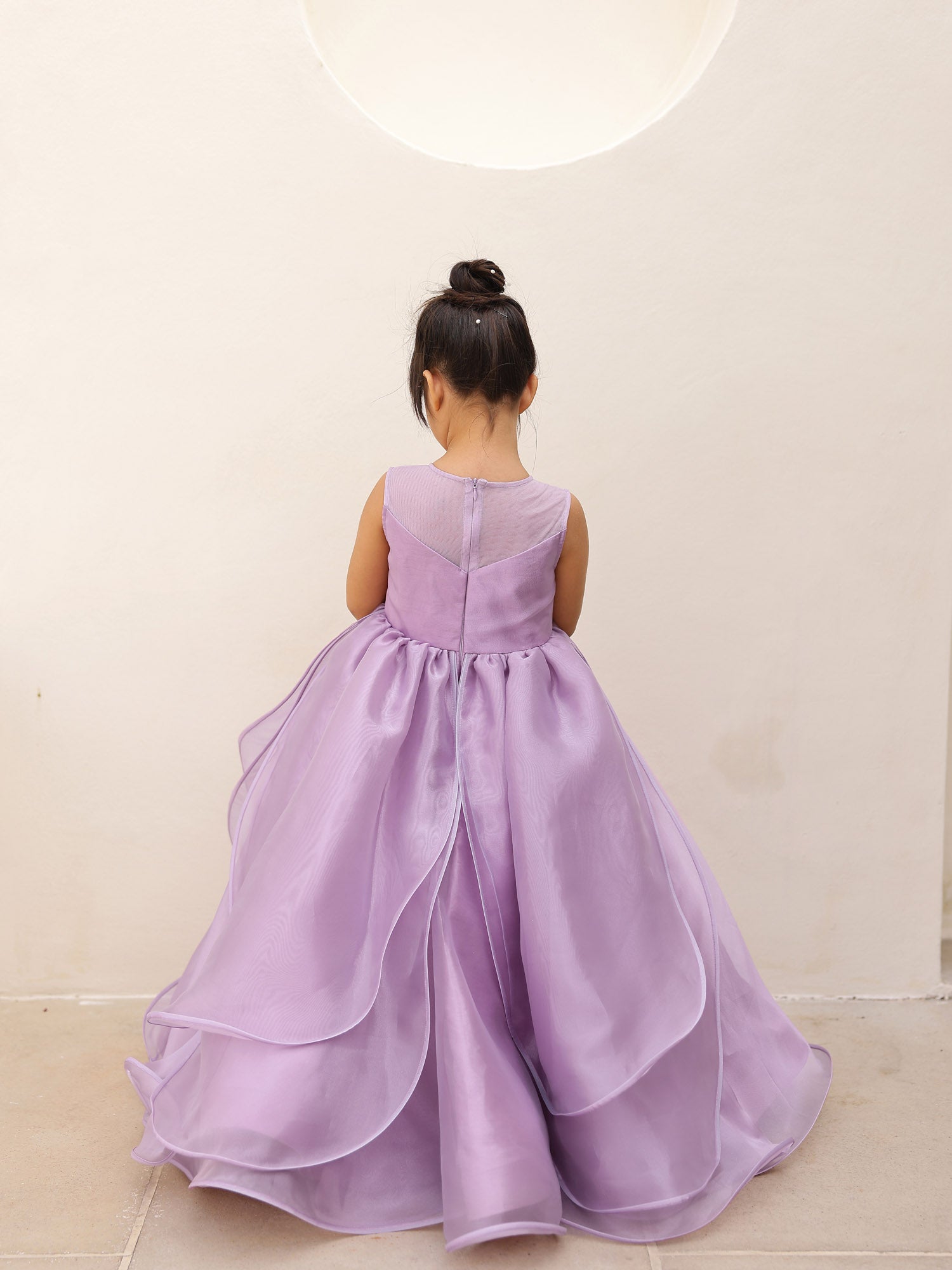 JANYAS CLOSET Amara Lavender Petal Sequin Gown