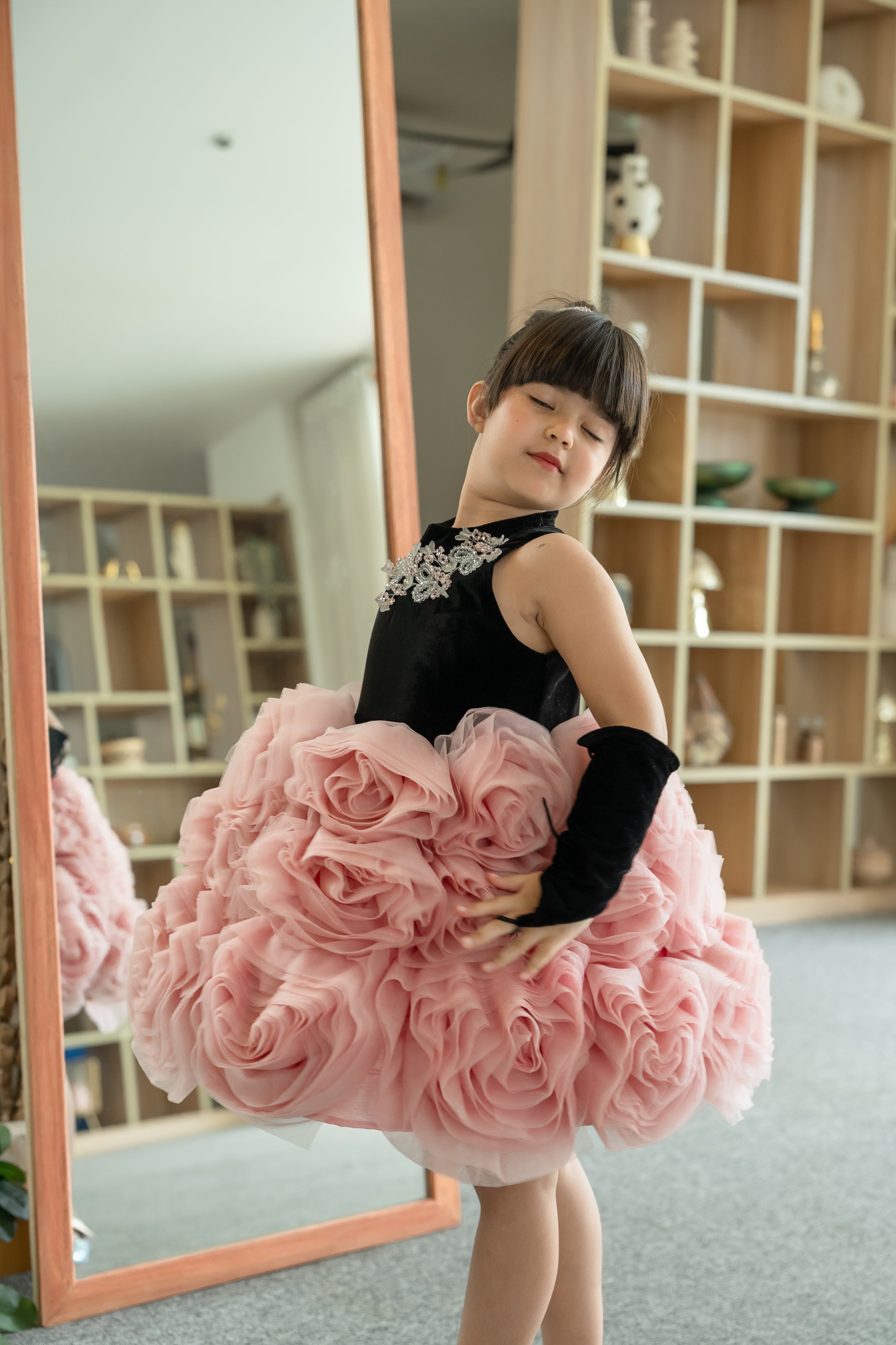 Roses first birthday dress