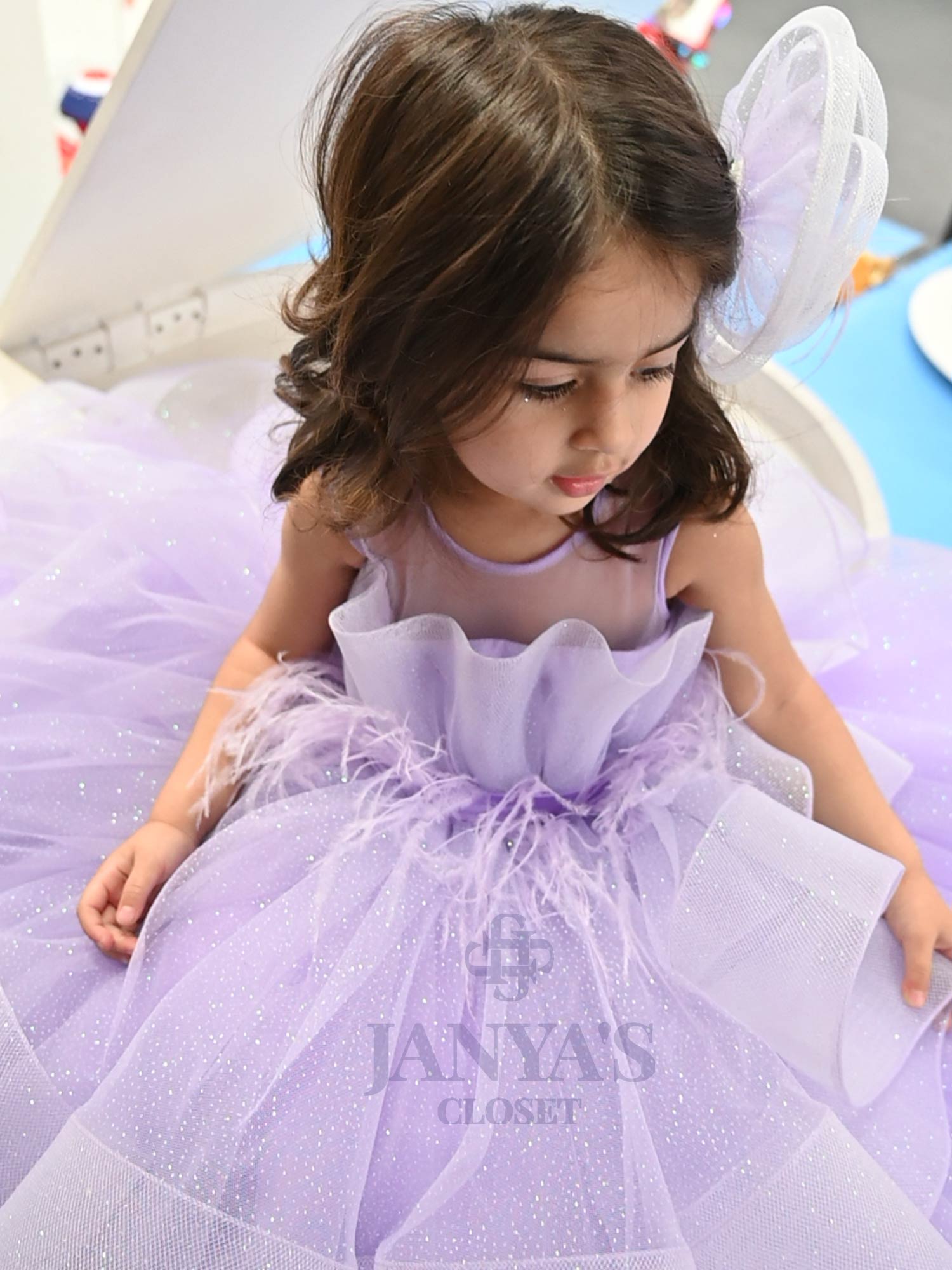 Dazzling Dream Lialac Gown With Hair Pin