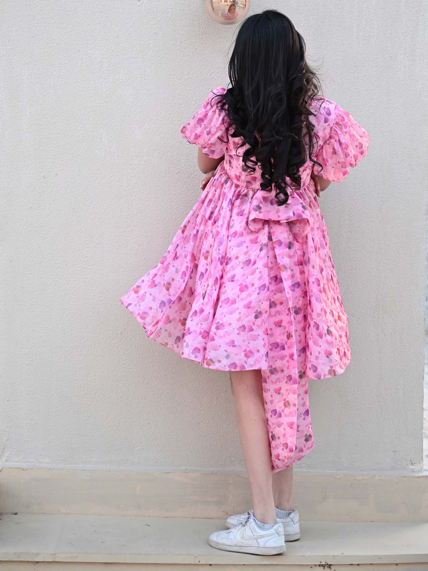Sample Pink Petal Printed Dress