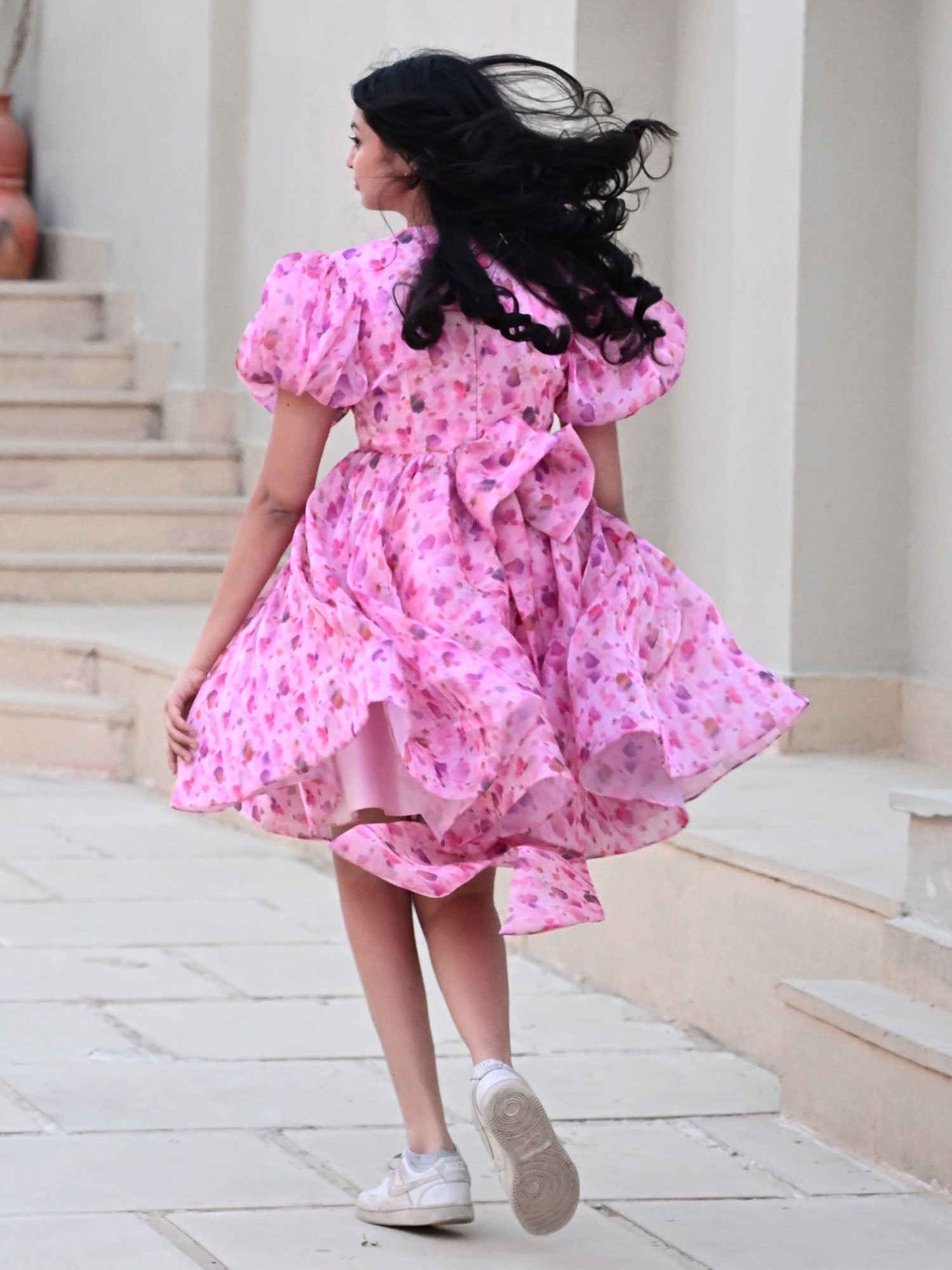 Sample Pink Petal Printed Dress