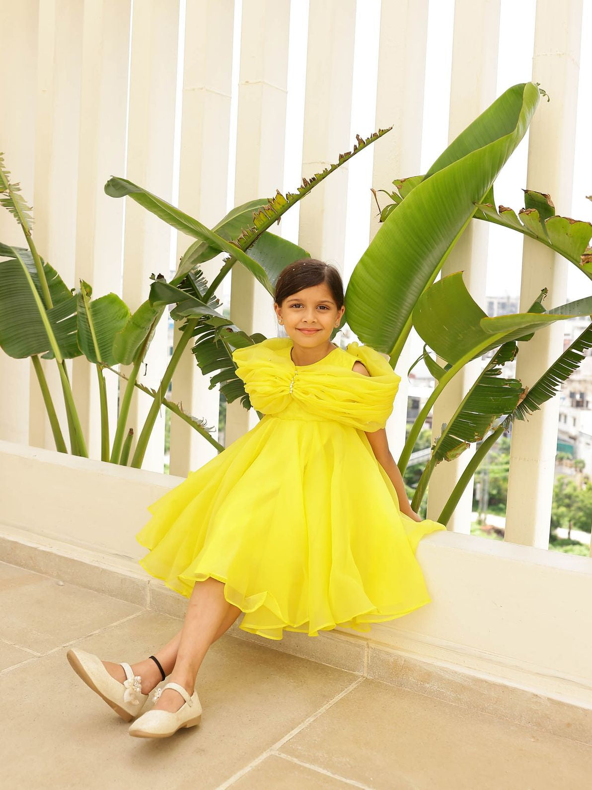 JANYAS CLOSET Yellow Elysian 3in One Dress
