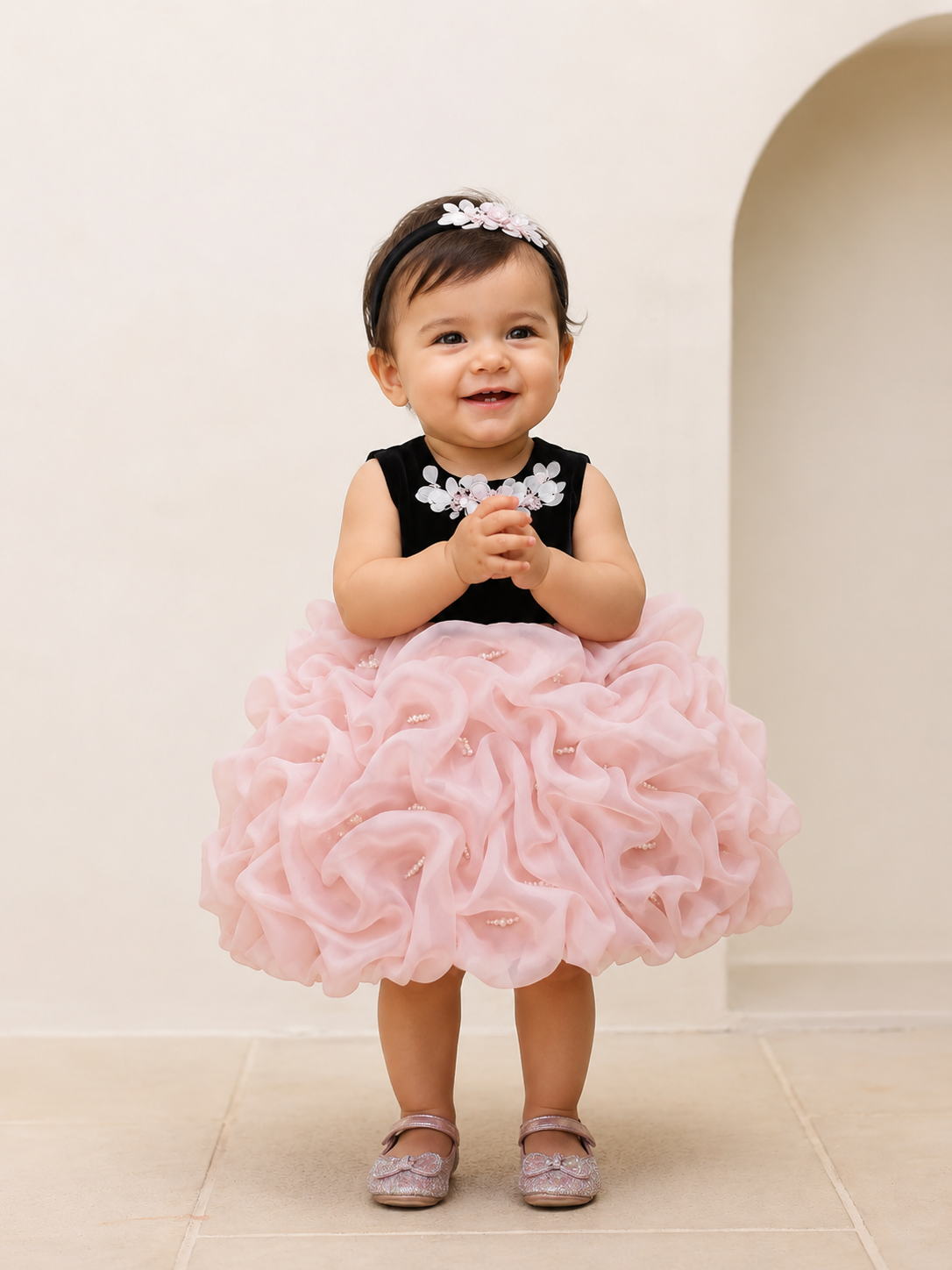 Velvet Mauve first birthday Dress