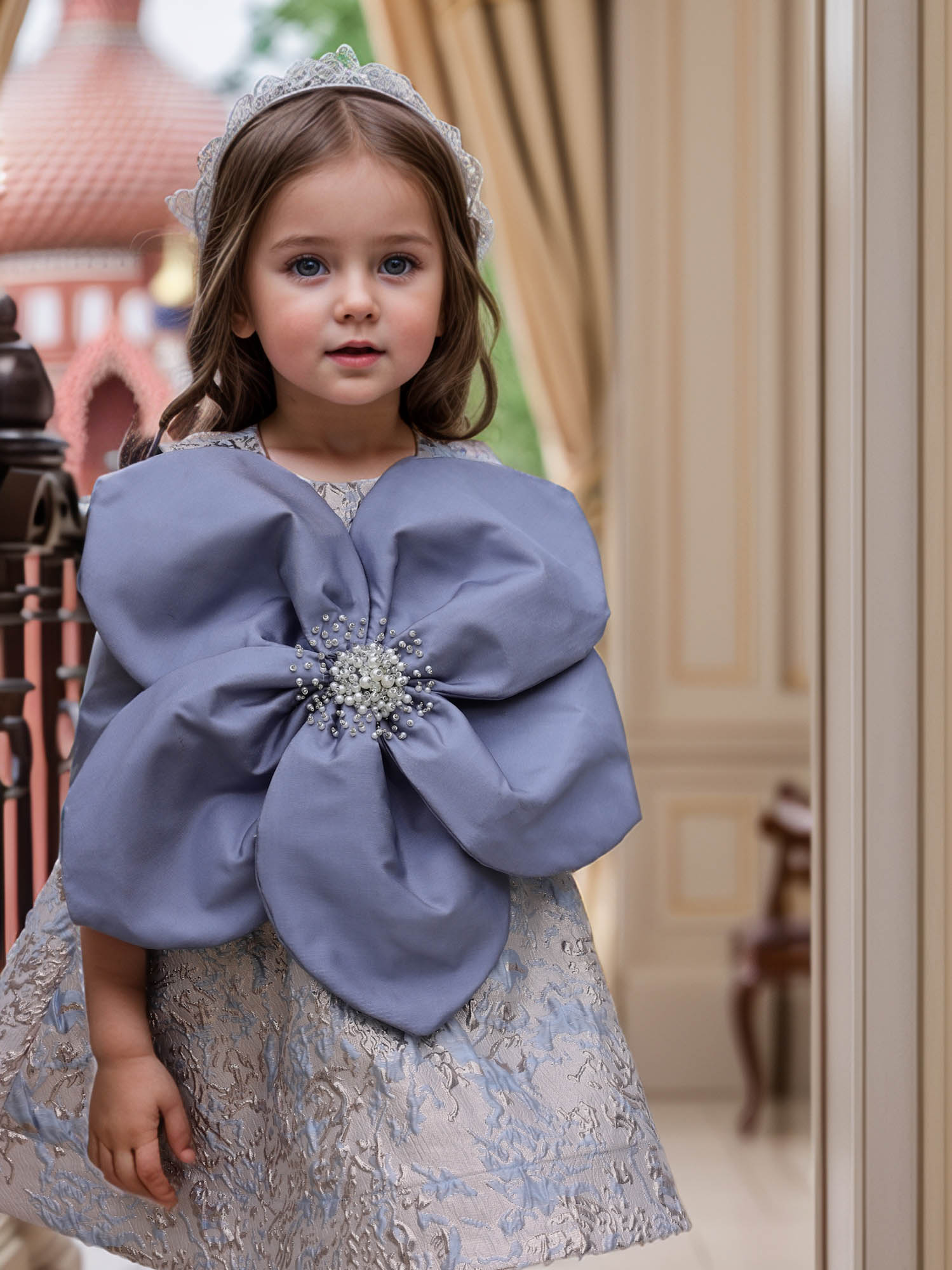 JANYAS CLOSET Belle's Grace Jacquard Flower Dress
