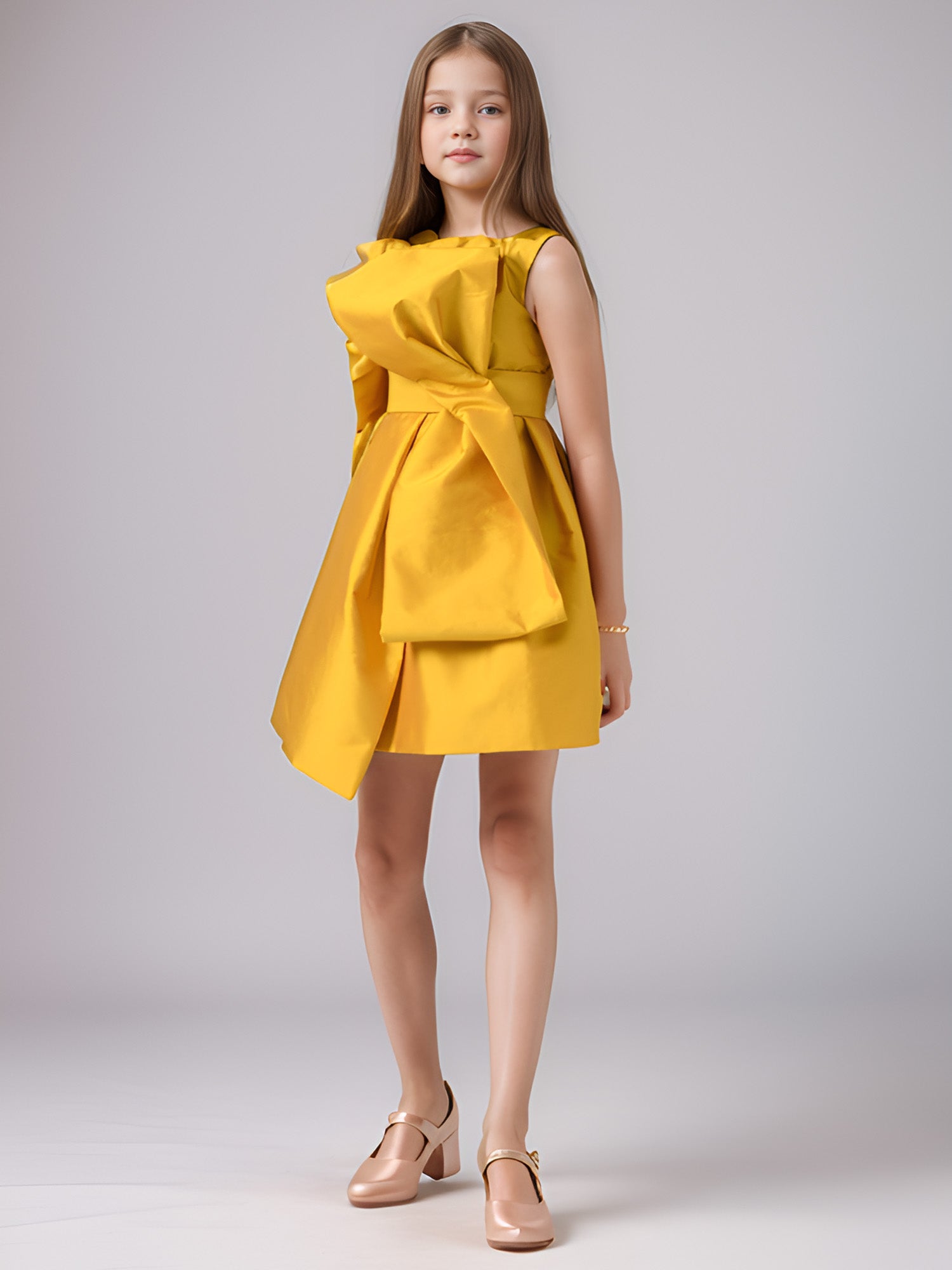 Paris Bow Detail Dress With Hair Pin