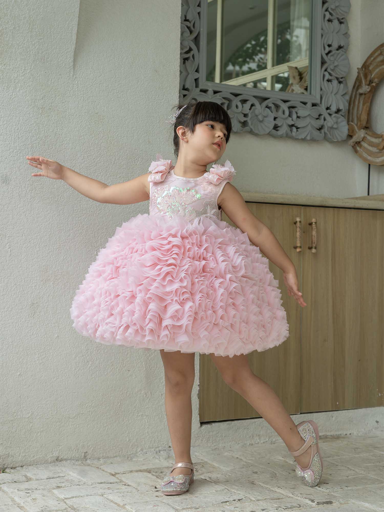 Sale JANYAS CLOSET Pink Magic Ruffle Barbie Dress