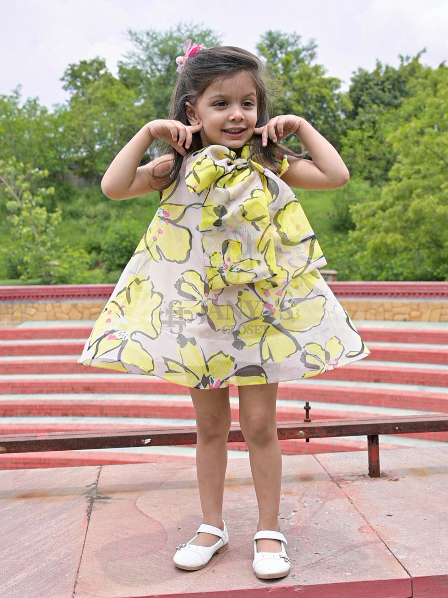 JANYAS CLOSET Printed Flower Girl Lulu Dress