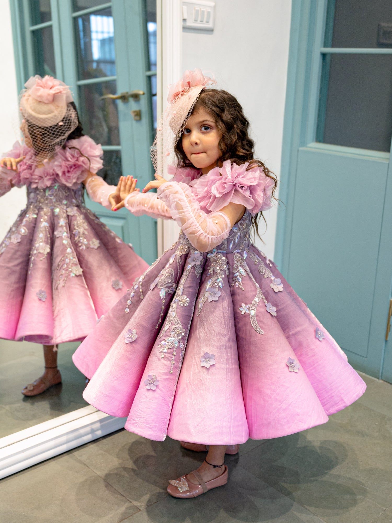 Sample Kendell Barbie Embroidered World Dress