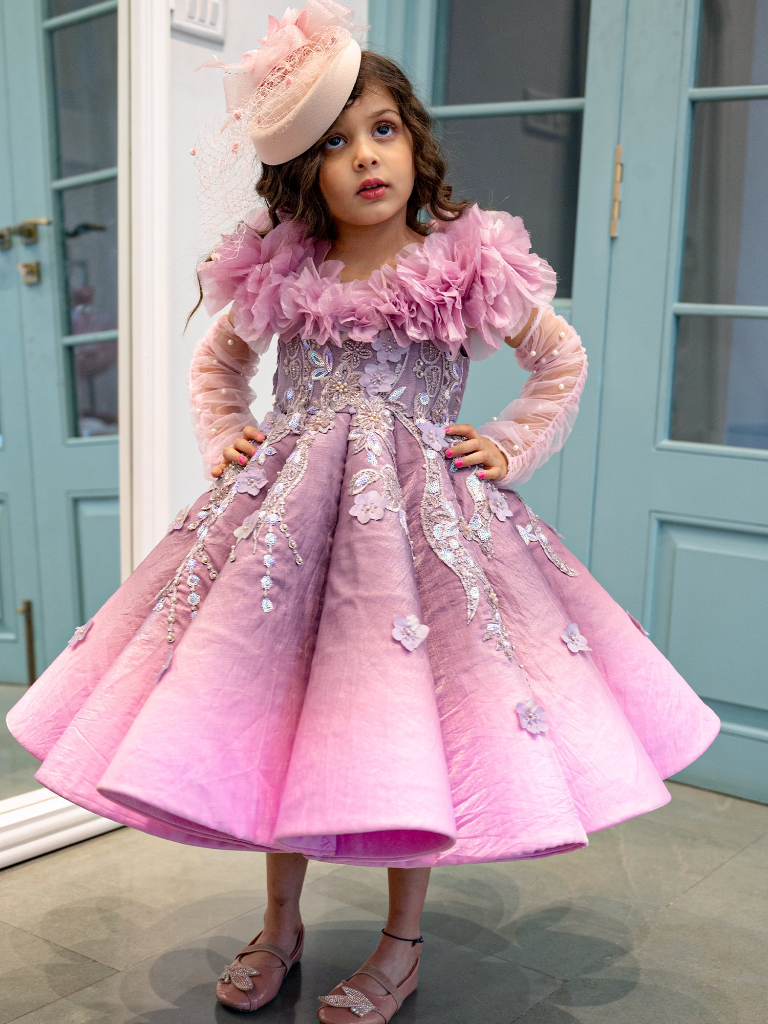 Sample Kendell Barbie Embroidered World Dress With Hair Accessory