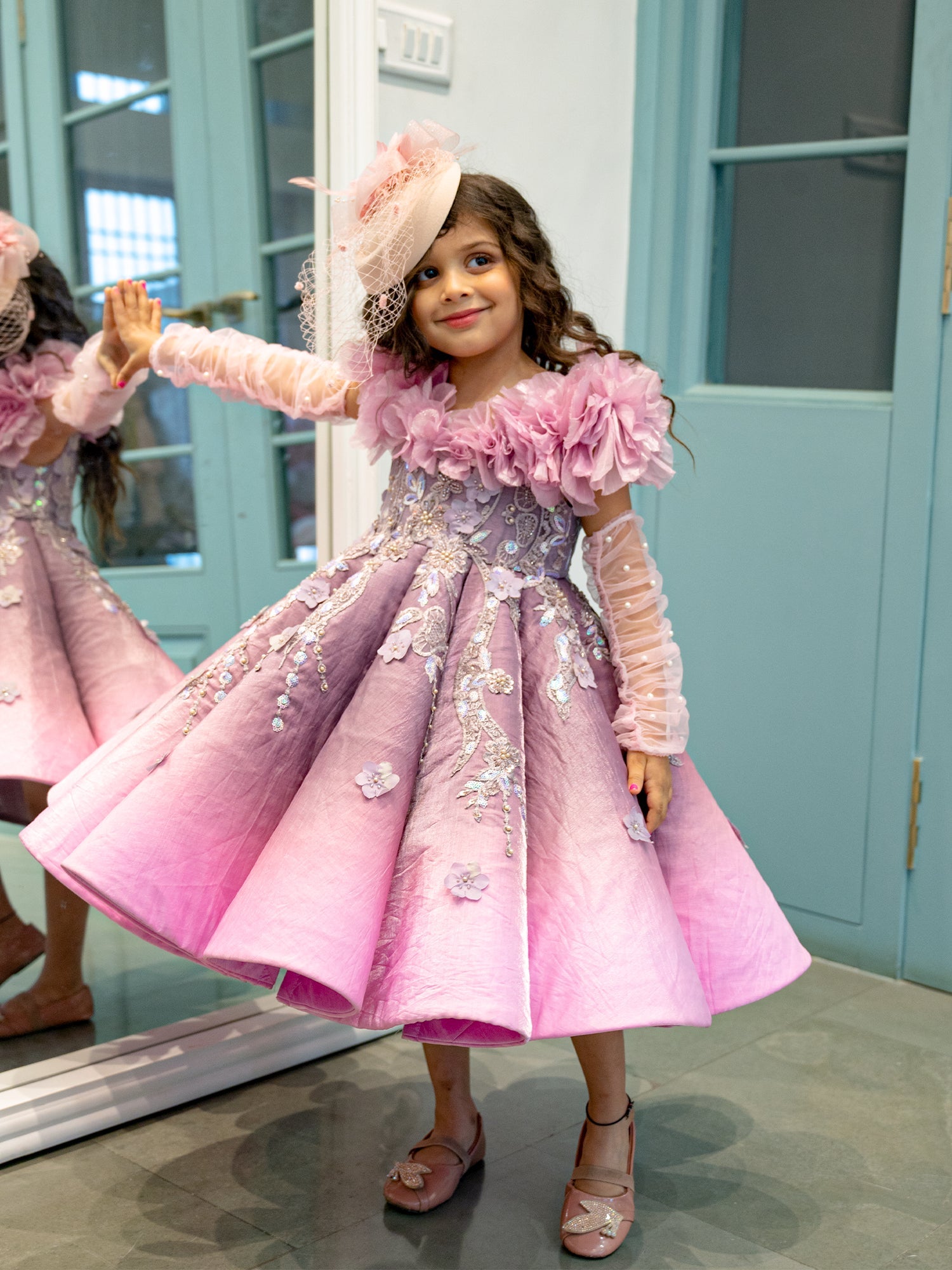 Sample Kendell Barbie Embroidered World Dress