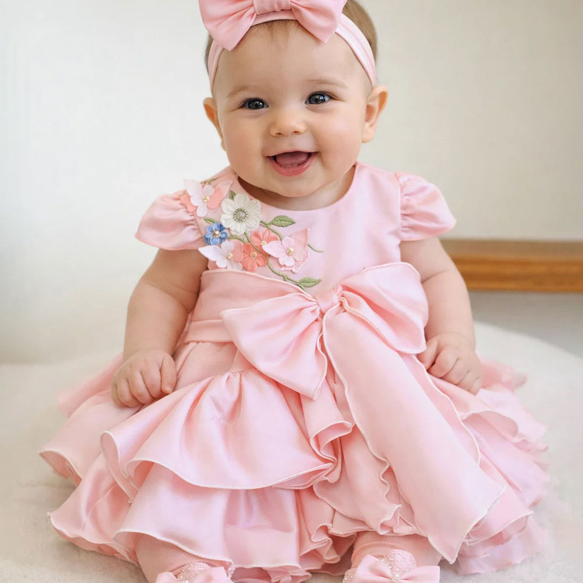mac duggal green dress Pink Beaded Cap Sleeve Crepe Gown With Bow and Slit Petal And Pup Amarlee line skirt with a color:White/Red/Navy Blue Type_Orthopedic